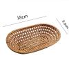Rattan Handwoven Towel Tray Straw Woven Water Hyacinth Baskets for Table Top Desk Cupboard view 3