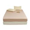 FCLDESHOP Soft Fitted Sheet,Thick Brushed Solid Color Cotton Deep Pocket Bedding Sheet, Bedroom Guest Room Single Double Mattress Protector,Blue,120 * 200cm*25cm view 2