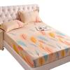 FCLDESHOP Breathable Mattress Pad Cover,Thick Brushed Cotton Fitted Sheet Bed Stuff, Bedroom Homestay Printed Mattress Protector for Single Double Bed,Flower 1,120cmx200cm view 2