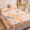 FCLDESHOP Breathable Mattress Pad Cover,Thick Brushed Cotton Fitted Sheet Bed Stuff, Bedroom Homestay Printed Mattress Protector for Single Double Bed,Flower 1,120cmx200cm view 3