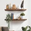 Floating Shelves Set of 2, Wall Shelves with Invisible Brackets for Bedroom, Bathroom, Living Room, Kitchen, Easy Wall Mounted Shelves, (48"L x 10"D, Vancouver) view 2