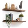 Floating Shelves Set of 2, Wall Shelves with Invisible Brackets for Bedroom, Bathroom, Living Room, Kitchen, Easy Wall Mounted Shelves, (48"L x 10"D, Vancouver) view 3