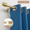 2 Pack Curtain Rods 72 to 144 Inch, Adjustable 1-Inch Window Curtain Rods, Heavy Duty Single Telescoping Drapery Rods with Cap Finials, Brass view 2