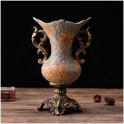 OSCCAR Decorative Vase Hand-Set Inlaid Flower Vase Exquisite Workmanship for Home Decor Living Room