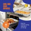 10-Pack Large Aluminum Steam Pans with Lids - 21x13, Heavy Duty for Roasting, Cooking, Warming Food,Silver view 3