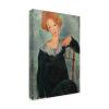 Amedeo Modigliani 'Woman with Red Hair, 1917' Canvas Art - 16 x 24 Inches view 4
