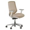 Branch Ergonomic Chair - A Versatile Desk Chair with Adjustable Lumbar Support, Breathable Mesh Backrest, and Smooth Wheels - Experience Optimal Comfort and Support - Sand - White view 1