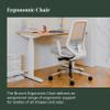 Branch Ergonomic Chair - A Versatile Desk Chair with Adjustable Lumbar Support, Breathable Mesh Backrest, and Smooth Wheels - Experience Optimal Comfort and Support - Sand - White view 4