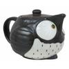Black Fat Spotted Owl Ceramic 16oz Tea Pot With 2 Cups Set Owls Decor view 4