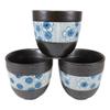1 Set Of Japanese Design Cherry Petals Charcoal Grey Ceramic Tea Pot & Four Cups view 4