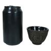 1 Set Of Japanese Gold Finish Coin Pattern Heavy Cast Iron Tea Pot With Trivet And 2 Cups view 4
