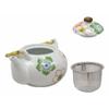1 Set Of Japanese Design Colorful Botanic Floral Porcelain White Tea Pot And Cups view 3