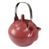 1 Pcs Of Imperial Spotted Texture Teapot With Stainless Steel Handle 28Oz (Red) view 3