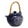Blue Winter Frost Colorful Large Floral Blooms 25Oz Tea Pot With 4 Cups Set view 2