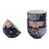 Blue Winter Frost Colorful Large Floral Blooms 25Oz Tea Pot With 4 Cups Set view 4