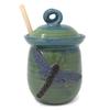 Dragonfly Honey Jar by MudWorks Pottery, Handmade in the USA view 1