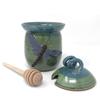 Dragonfly Honey Jar by MudWorks Pottery, Handmade in the USA view 2