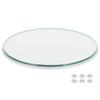 The Better Bevel 18 inch Round Glass Table Top - Clear Tempered Glass Surface Protector - Safe Flat Polished Edge - Coffee, Dining and End Table view 1