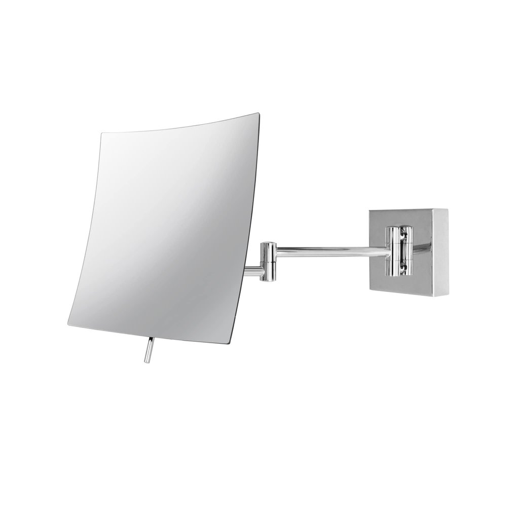 WS Bath Collections Beauty 910 Beauty 7-13/16" W x 7-13/16" H Modern Rectangular Framed Bathroom Wall Mirror - Polished Chrome