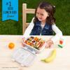 Bentgo Kids 5-Compartment Lunch Box - Glitter Design for School, Ideal for Ages 3-7, Leak-Proof, Drop-Proof, Dishwasher Safe, & Made with PFAS & BPA-Free Materials (Glitter Edition - Silver) view 2