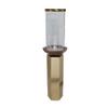 A&B Home Hammered Gold Candle Holder- Aluminum Candle Holder with Hurricane Glass, Decorative Tabletop Lighting, Living Room Coffee Table Accent Piece Dining Table Centerpiece, 5" x 5" x 21" view 1