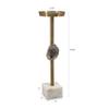 A&B Home Marble Candle Holder - Gold Pillar Candle Holder with Agate Stone, Decorative Tabletop Lighting, Living Room Coffee Table Accent Piece Dining Table Centerpiece, 5" x 5" x 15" view 2