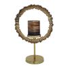 A&B Home Gold Ring Candle Holder - Large Candle Hoder with Glass Hurricane, Decorative Tabletop Lighting, Living Room Coffee Table Accent Piece Dining Table Centerpiece, 12" x 6" x 18" view 1