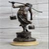 EUROPEAN BRONZE 16" Bronze Art Deco Style Figural Nude Woman Dancer Desk Statue Sculpture Gift Deal Artwork view 4