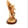 azizeh St. Michael Statue Crushing Satan in Hand Carved Olive Wood view 3