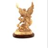 azizeh St. Michael Statue Crushing Satan in Hand Carved Olive Wood view 4