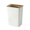 DYPASA Garbage Recycling Bin 9L Trash Bin Dustbin Can PP Wood Waste Bin Home Office Trash Can Garbage Bin Dust Bin Plastic Storage Bucket Kitchen Trash Can view 1