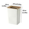 DYPASA Garbage Recycling Bin 9L Trash Bin Dustbin Can PP Wood Waste Bin Home Office Trash Can Garbage Bin Dust Bin Plastic Storage Bucket Kitchen Trash Can view 2
