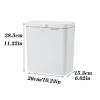 DYPASA Garbage Recycling Bin Wall Mounted Trash Household Garbage Basket with Lid Kitchen Cabinet Storage Bucket Can Bathroom Recycling Trash Bins Kitchen Trash Can (Color : White) view 2