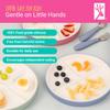Elk and Friends Kids 7.8 Porcelain Divided Plates with Silicone Sleeves | Suitable for Babies/Kids/Toddlers | Microwave & Dishwasher Safe | Non Slip | Snack Dishes view 3