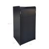 FixtureDisplays Black Restaurant Fast Food Trash Bin Receptacle with Hinged Door, Recessed Tray Top, Holds Trash Bins Up to 36 Gallons 119232-BLACK-NEW-NF view 2