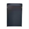 FixtureDisplays Black Restaurant Fast Food Trash Bin Receptacle with Hinged Door, Recessed Tray Top, Holds Trash Bins Up to 36 Gallons 119232-BLACK-NEW-NF view 4