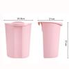 DYPASA Wastepaper Basket Kitchen Wall-Mounted Trash Can Creative Home Living Room Study Bedroom Trash Can Storage Box Garbage Can (Color : Pink-B) view 2