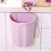 DYPASA Wastepaper Basket Kitchen Wall-Mounted Trash Can Creative Home Living Room Study Bedroom Trash Can Storage Box Garbage Can (Color : Pink-B) view 4