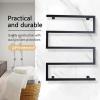 BEESOM Electric Towel Warme, Electric Towel Rack with Timer, Wall-Mounted Heated Towel Rail, Plug-in/Hardwired in Options, Intelligent Constant Temperature Towel Heate with Timer,Plugin-220V view 2