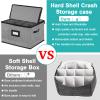 ouruer China Storage Containers hard shell-Quilted Wine Glass Storage Box,Moving Boxes,Storage Containers for Organizing,Stackable Stemware Storage Cases,Moving Supplies,Household Essentials view 3