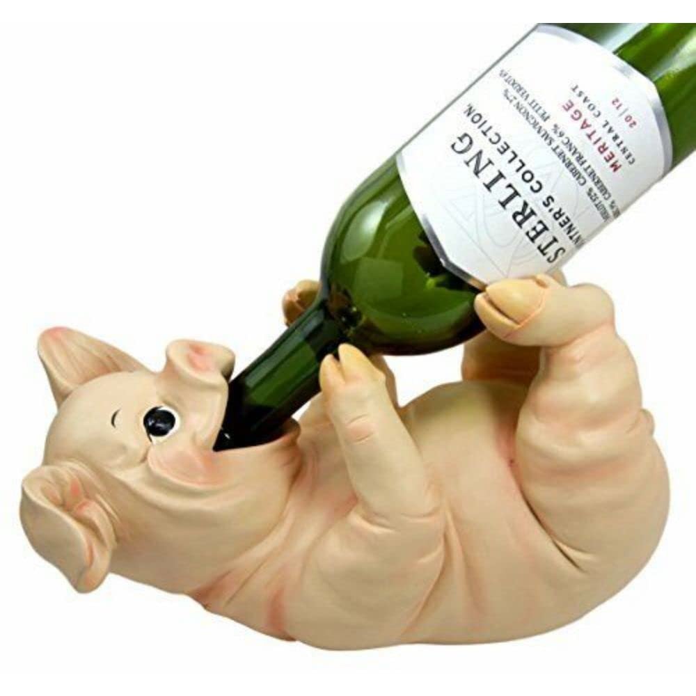 1 Pcs of Pig Wine Holder Figurine Sculpture Kitchen Hosting Decor