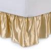 Restura Gold Silk Like Satin Bed in Bag 8 Piece Duvet Cover & Sheet Set (Duvet Cover + Flat Sheet + Fitted Sheet 16" + Bed Skirt 16'' + 4 Pillowcases) - Oversized Queen view 2