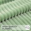 Simmore Decorative Spring Euro Sham Throw Pillow Covers 22x22 Set of 2, Soft Natural Plush Flannel Double-Sided Fluffy Couch Pillow Covers for Sofa Living Room, Sage Green view 3