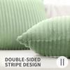 Simmore Decorative Spring Euro Sham Throw Pillow Covers 22x22 Set of 2, Soft Natural Plush Flannel Double-Sided Fluffy Couch Pillow Covers for Sofa Living Room, Sage Green view 4