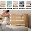 ZZYK Wipeable Headboard Upholstered Oversized Bed Backrest Unbutton Bedside Cushion Removable Lumbar Positioning Support Pillow with Headboard Cover,Yellow,Queen/59 inches view 2