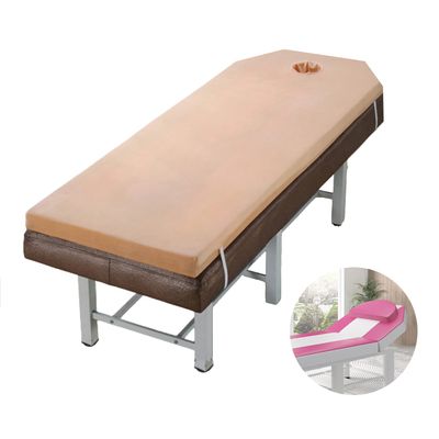 Lash Bed Topper Memory Foam,7cm Thick Massage Table Mattress Topper,Foam Padding for Spa Bed with Washable Cover,Foldable Lash Bed Cushion,Square/Round/Trapezoidal Head,Camel t,80x190cm