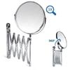 ROWITA Makeup Mirror Vanity Mirror Chromed Steel Double Sided Extending Wall Mounted Mirror | Swivel Mirror for Bathroom | D20cm, 3X Magnification Cosmetic Mirror view 3