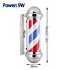 MIXXON Waterproof Barber Shop Pole Light, Rotating Stripes LED Turn Light, Hair Salon Shop Classic Sign, for Outdoor Wall Graphic Decoration,Green view 2