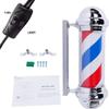 MIXXON Waterproof Barber Shop Pole Light, Rotating Stripes LED Turn Light, Hair Salon Shop Classic Sign, for Outdoor Wall Graphic Decoration,Green view 4
