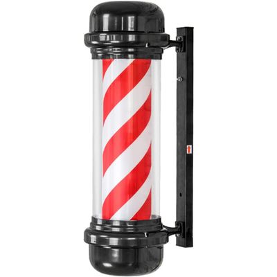 MIXXON Barber Pole LED Light, Rotating Salon Barber Shop Light, Waterproof Hair Salon Sign Lamp, for Outdoor Retro Window Wall Graphic Decoration